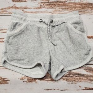 Girls grey draw string shorts